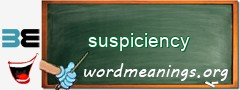 WordMeaning blackboard for suspiciency